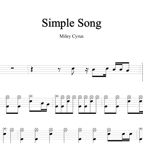 鼓谱*Miley Cyrus_Simple Song.asp